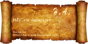 Héra Agapion névjegykártya